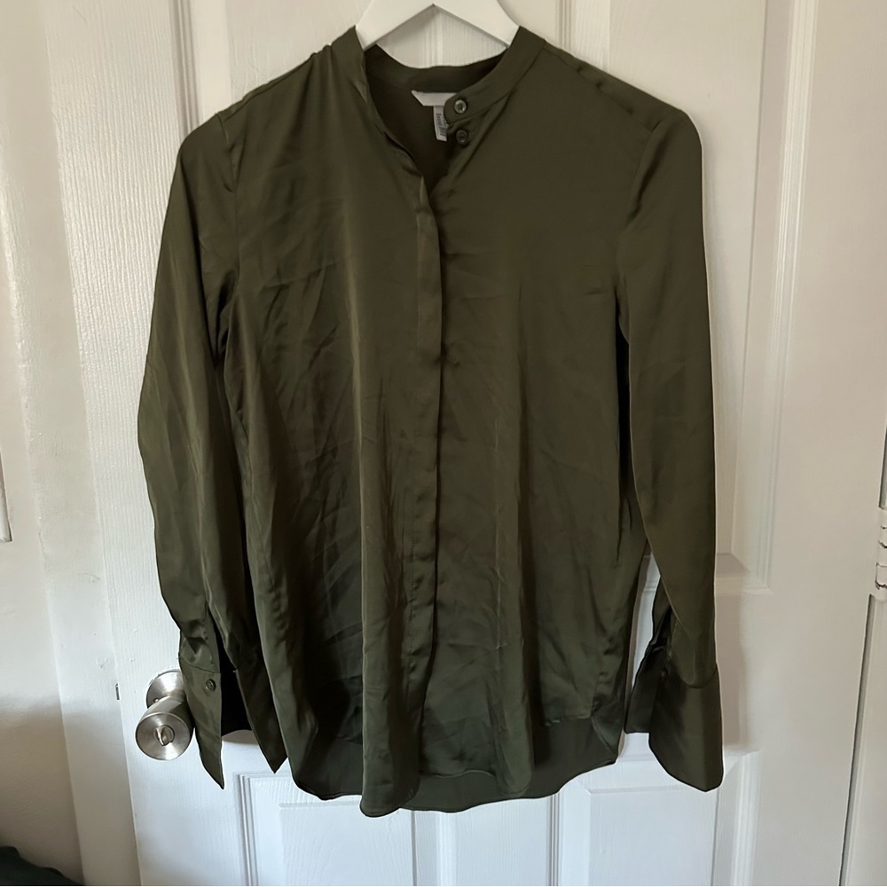 Olive Green Button Down Shirt